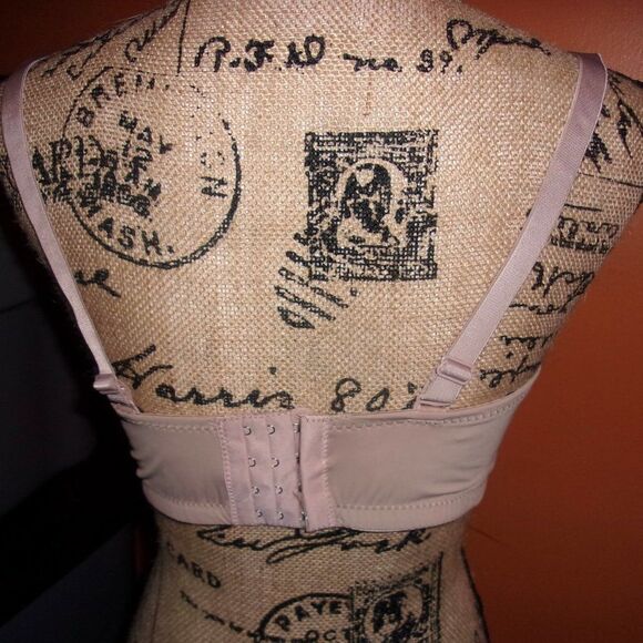 Youmita 42DDD Tan w/Blue Floral Lace Overlay Bra NWT - Picture 11 of 12